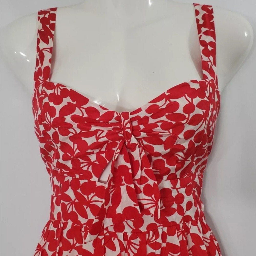 Nanette Lepore Cote D’Azur Red & White Cherry Print Swim Coverup Dress M $148 - Picture 3 of 11
